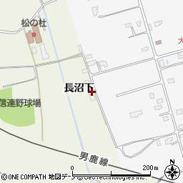 秋田県潟上市天王長沼下周辺の地図