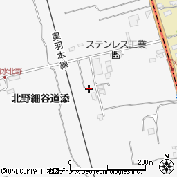 秋田県潟上市昭和大久保北野細谷道添73-401周辺の地図