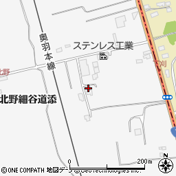 秋田県潟上市昭和大久保北野細谷道添73-480周辺の地図