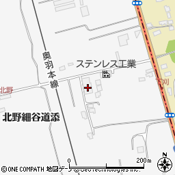 秋田県潟上市昭和大久保北野細谷道添73-484周辺の地図