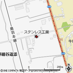 秋田県潟上市昭和大久保北野細谷道添73-459周辺の地図