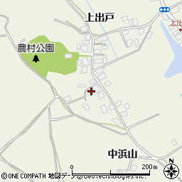 秋田県潟上市天王上出戸256周辺の地図