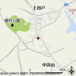 秋田県潟上市天王上出戸257周辺の地図