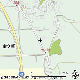 秋田県秋田市金足浦山金ケ崎周辺の地図