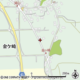 秋田県秋田市金足浦山（金ケ崎）周辺の地図