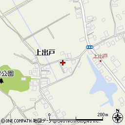 秋田県潟上市天王上出戸123周辺の地図
