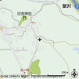 秋田県秋田市金足浦山周辺の地図