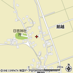 秋田県秋田市金足下刈館越周辺の地図