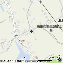 秋田県潟上市天王北野165周辺の地図