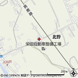 秋田県潟上市天王北野218-49周辺の地図