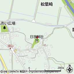 秋田県秋田市金足浦山松葉崎86周辺の地図