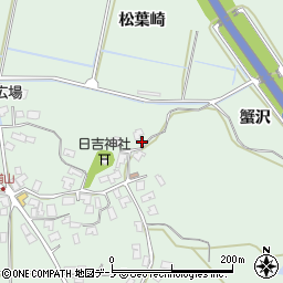 秋田県秋田市金足浦山松葉崎67周辺の地図