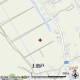 秋田県潟上市天王上出戸周辺の地図
