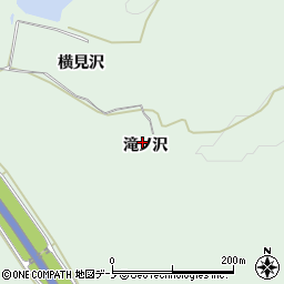 秋田県秋田市金足浦山滝ノ沢周辺の地図