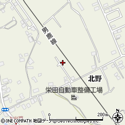 秋田県潟上市天王北野218-32周辺の地図