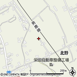 秋田県潟上市天王北野218-24周辺の地図