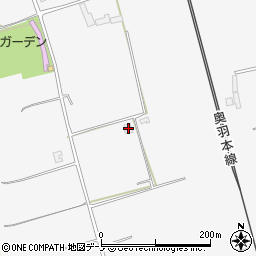 秋田県潟上市昭和大久保北野細谷道添153周辺の地図