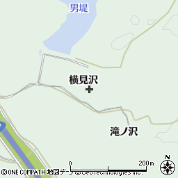 秋田県秋田市金足浦山横見沢周辺の地図