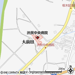渋民中央病院周辺の地図