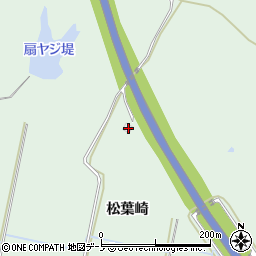 秋田県秋田市金足浦山松葉崎120-1周辺の地図