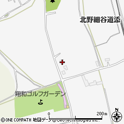 秋田県潟上市昭和大久保北野細谷道添2周辺の地図