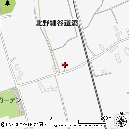 秋田県潟上市昭和大久保北野細谷道添163周辺の地図