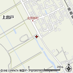 秋田県潟上市天王上出戸351周辺の地図