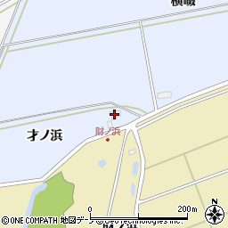 秋田県秋田市金足岩瀬（才ノ浜）周辺の地図