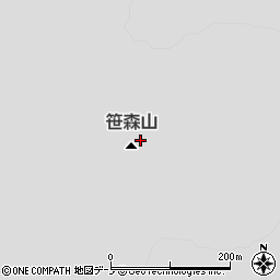 笹森山周辺の地図