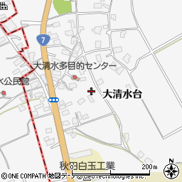 秋田県秋田市金足大清水大清水台32周辺の地図