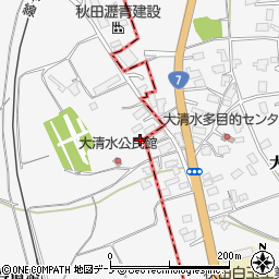 秋田県潟上市昭和大久保北野細谷道添42周辺の地図