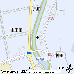秋田県秋田市金足岩瀬大表7周辺の地図