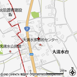 秋田県秋田市金足大清水大清水台125周辺の地図