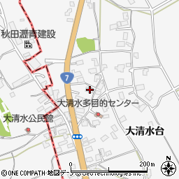 秋田県秋田市金足大清水大清水台124周辺の地図