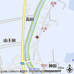 秋田県秋田市金足岩瀬大表25周辺の地図