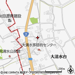秋田県秋田市金足大清水大清水台129周辺の地図