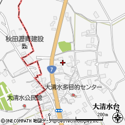 秋田県秋田市金足大清水大清水台133周辺の地図