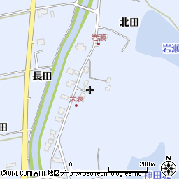 秋田県秋田市金足岩瀬大表38周辺の地図