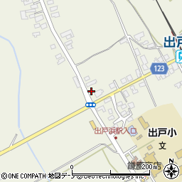 秋田県潟上市天王北野258-3周辺の地図