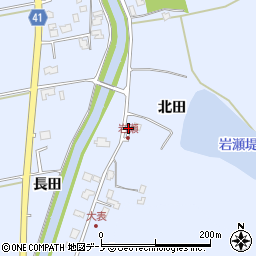 秋田県秋田市金足岩瀬大表52-1周辺の地図