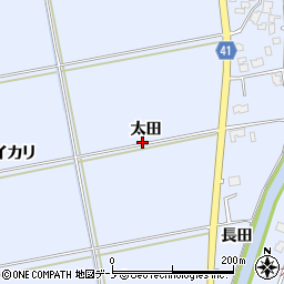 秋田県秋田市金足岩瀬太田周辺の地図