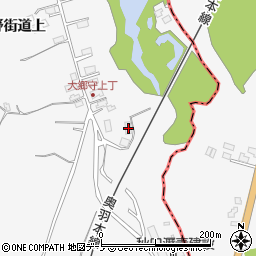 秋田県潟上市昭和大久保北野街道下91-2周辺の地図