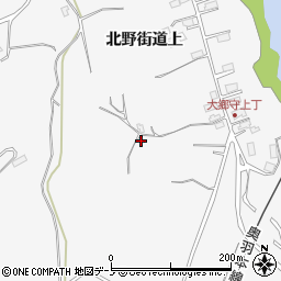 秋田県潟上市昭和大久保北野街道上38周辺の地図