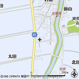 秋田県秋田市金足岩瀬岩瀬109周辺の地図