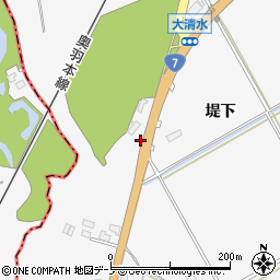 秋田県秋田市金足大清水堤下周辺の地図