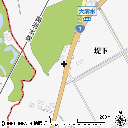 秋田県秋田市金足大清水（堤下）周辺の地図