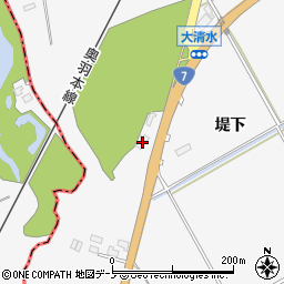 秋田県秋田市金足大清水堤下45周辺の地図