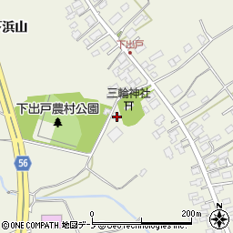 秋田県潟上市天王下浜山117周辺の地図