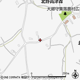 秋田県潟上市昭和大久保北野高津森周辺の地図