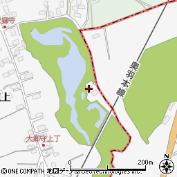 秋田県潟上市昭和大久保北野街道下174周辺の地図